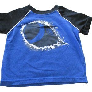 Peanut & Ollie Pullover T Shirt Boys Size 18M Blue Short Sleeve Football Tee Top